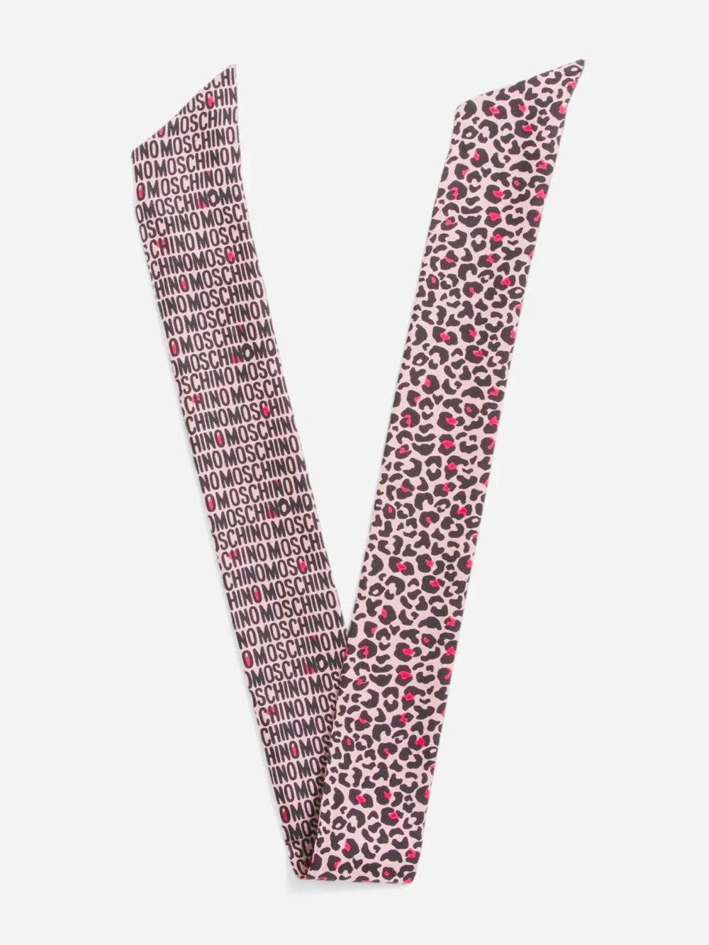 MOSCHINO 100% Silk Leopard Scarf Made in Italy